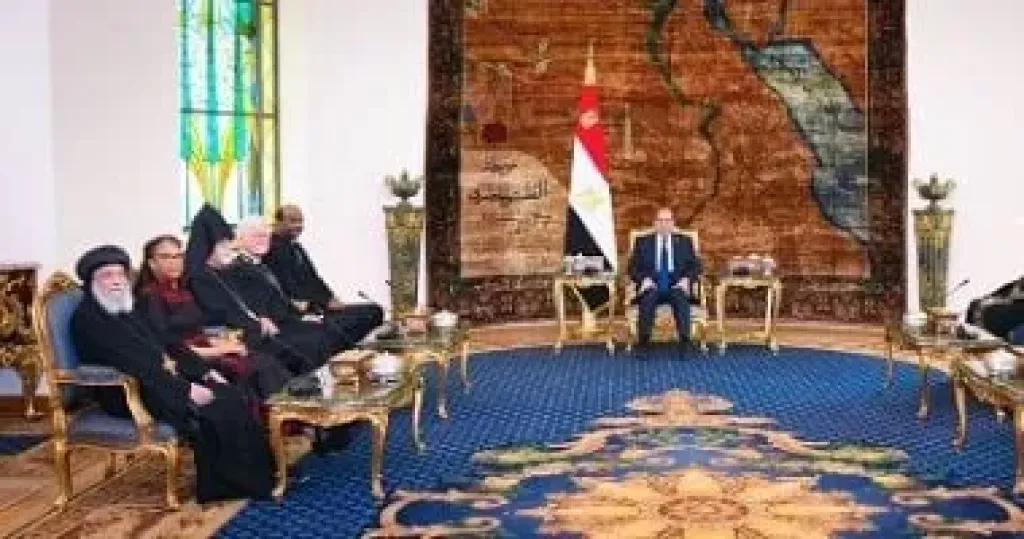 الرئيس السيسى: انعقاد مؤتمر الكنائس العالمي بوادى النطرون دلالة على مكانة مصر الرئيس السيسى: انعقاد مؤتمر الكنائس العالمي بوادى النطرون دلالة على مكانة مصر