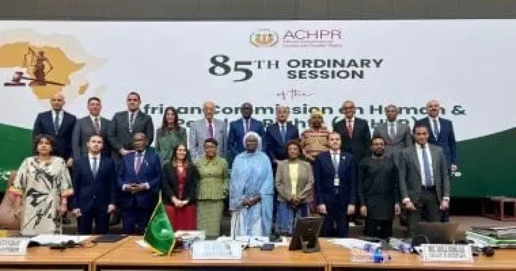 مصر تستعرض تقريرها الدورى أمام اللجنة الأفريقية لحقوق الإنسان والشعوب مصر تستعرض تقريرها الدورى أمام اللجنة الأفريقية لحقوق الإنسان والشعوب