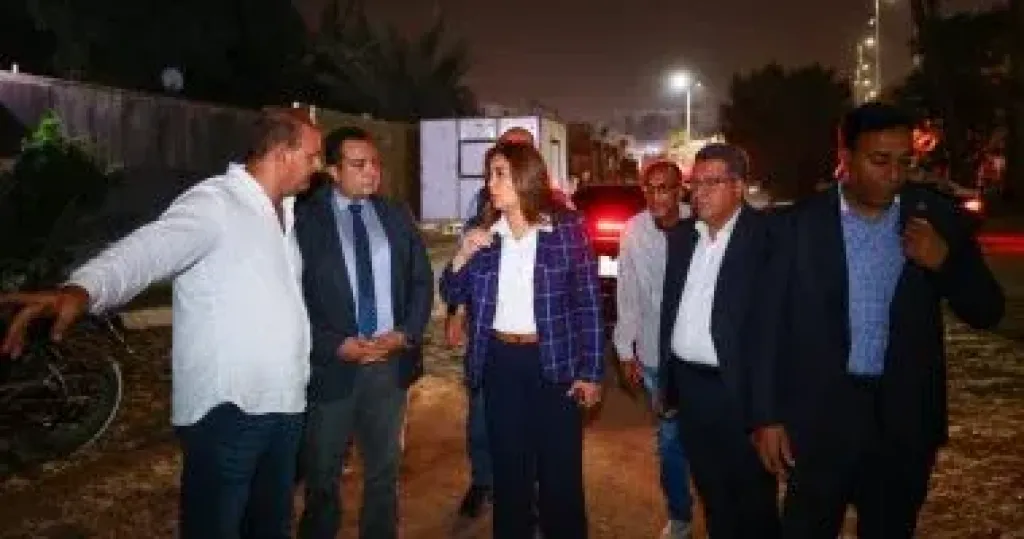 جولة ليلية لوزارة البيئة لتفقد المنطقة المحيطة بالمتحف المصرى الكبير