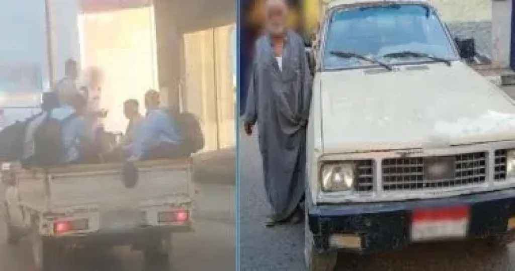 ضبط سائق نقل حمل طلاب مدارس فى الصندوق الخلفى بالإسكندرية ضبط سائق نقل حمل طلاب مدارس فى الصندوق الخلفى بالإسكندرية
