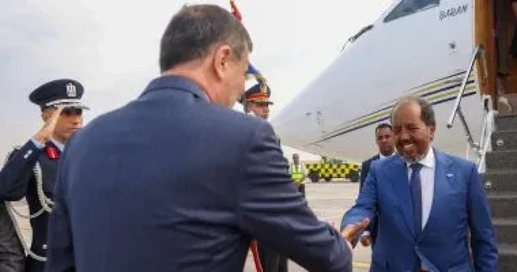 رئيس الصومال يصل القاهرة للمشاركة فى احتفالات المتحف المصرى الكبير رئيس الصومال يصل القاهرة للمشاركة فى احتفالات المتحف المصرى الكبير