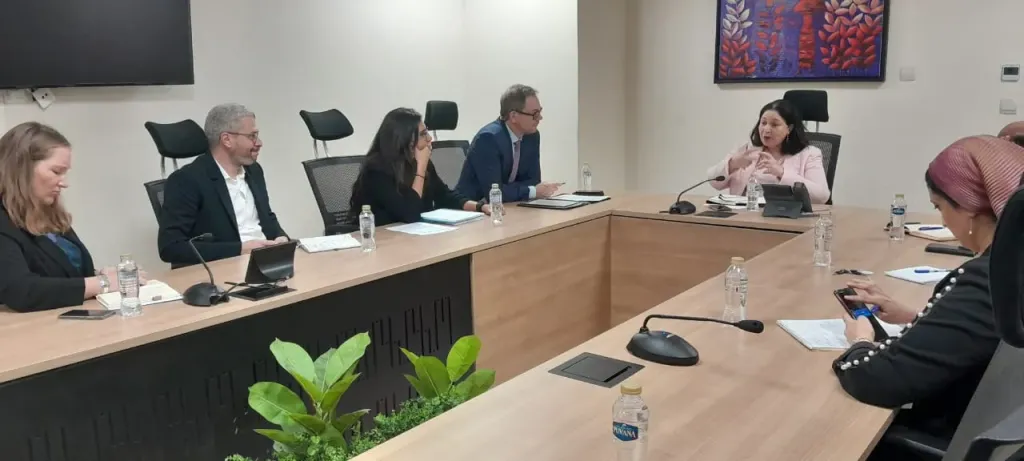 نائبة وزيرة التضامن الاجتماعي تلتقي رئيس التعاون الإنمائي الألماني بسفارة ألمانيا بالقاهرة