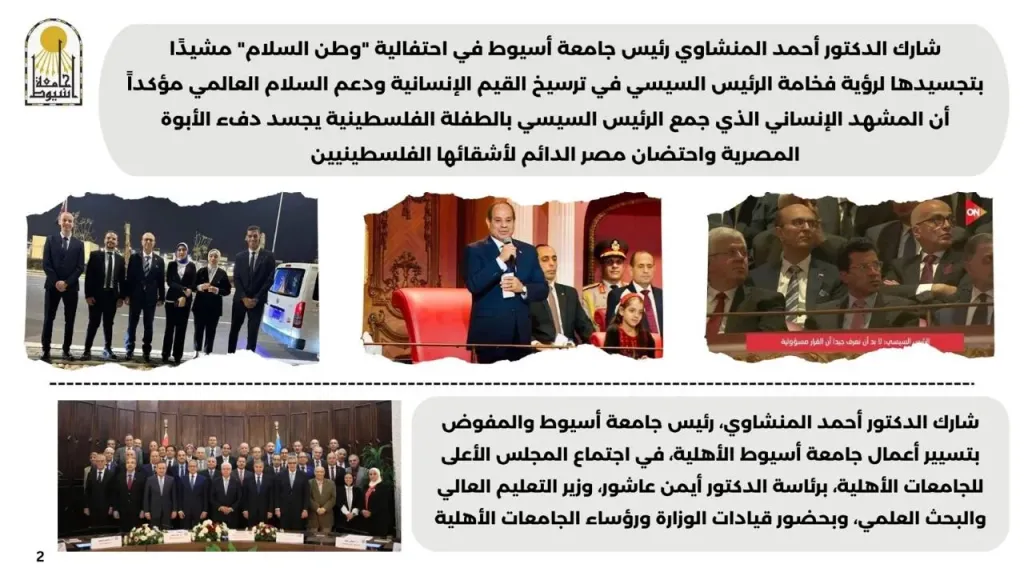 حصاد جامعة أسيوط الأسبوعي  إنجازات