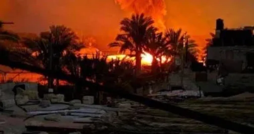 جيش الاحتلال يفجر عربة مفخخة فى حى التفاح شرق مدينة غزة