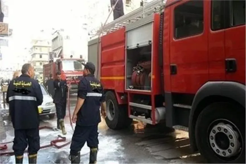 السيطرة على حريق داخل حاوية أمام مصنع حديد بالطريق الزراعي في القليوبية