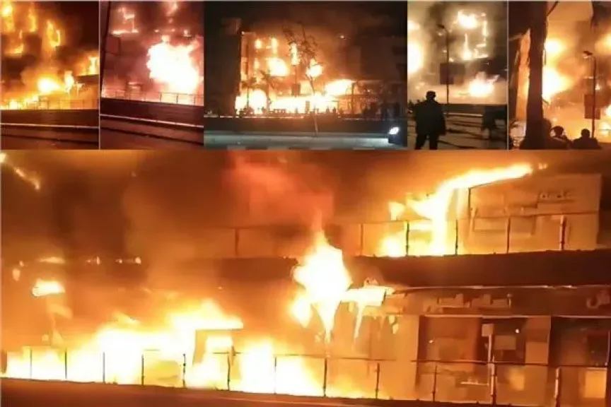 الكشف عن السبب الحقيقي وراء حريق مول الكرامة بالعبور​​​​​​​