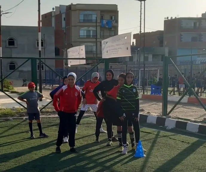 تنفيذالمشروع القومي للكرةالنسائية  بشباب أبو حماد شرقية