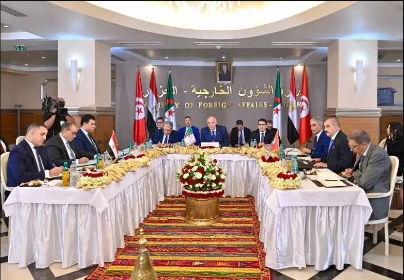 البيان الختامي لاجتماع وزراء خارجية مصر والجزائر وتونس بشأن ليبيا آلية دول الجوار الثلاثية
