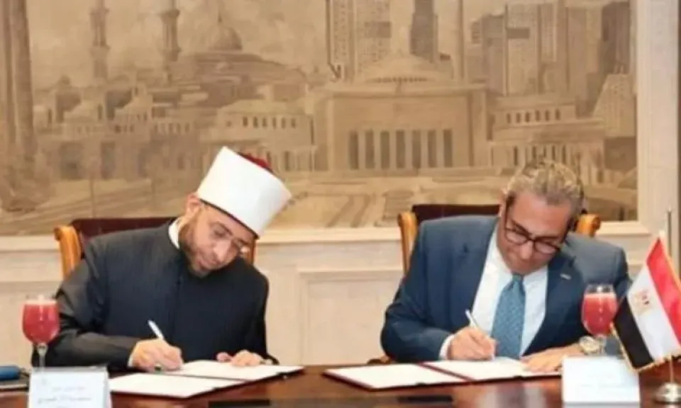 وزير الأوقاف ورئيس ”العاصمة الإدارية” يوقعان بروتوكول تعاون لتشغيل مسجد مصر