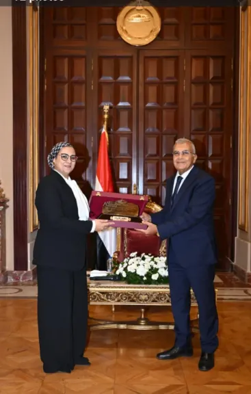 المستشار عصام فريد يستقبل رئيسة القومي للمرأة ويشيد بجهود تمكين المرأة