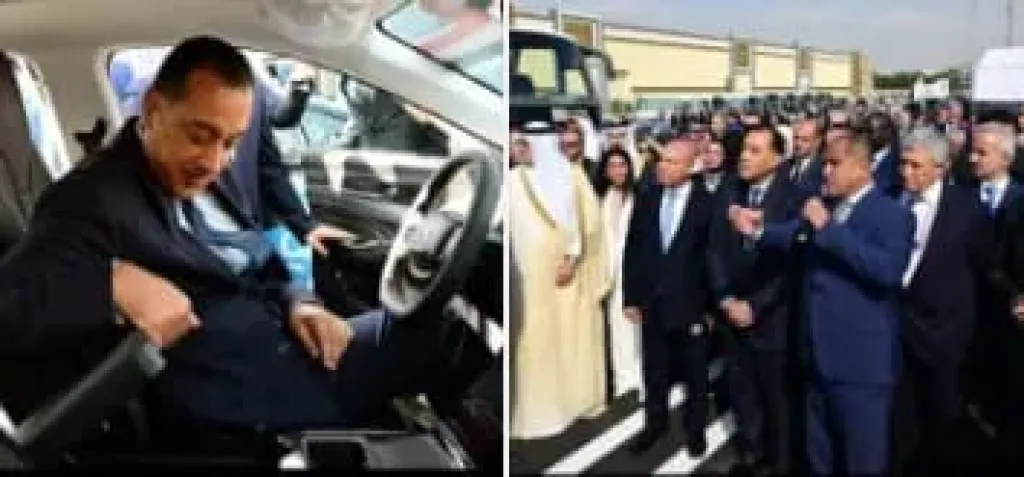 رئيس الوزراء يعطى إشارة بدء التشغيل التجريبى للخط الأول للقطار الكهربائى السريع