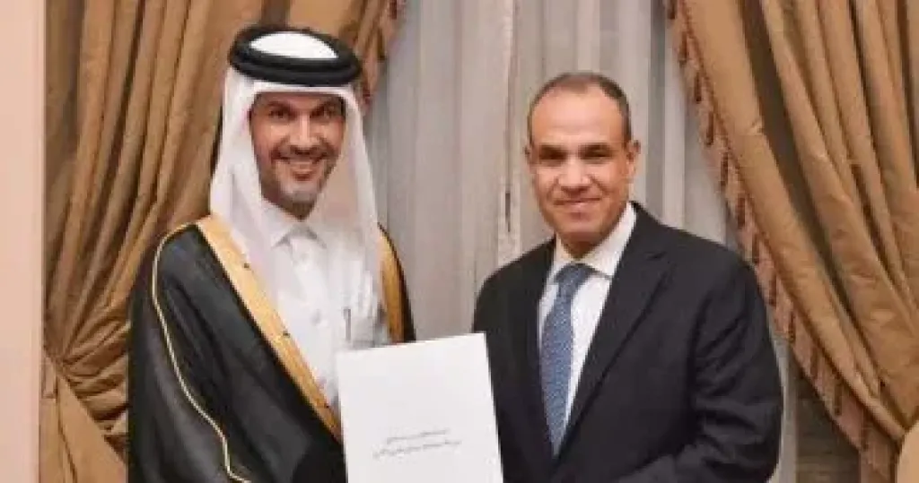 جاسم آل ثانى يقدم أوراق اعتماده للخارجية سفيرا فوق العادة مفوضا لقطر بالقاهرة
