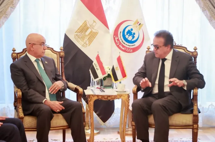 الدكتور خالد عبدالغفار يبحث مع وزير الصحة العراقي سبل تعزيز العمل بمجالات التعاون المشترك|صور