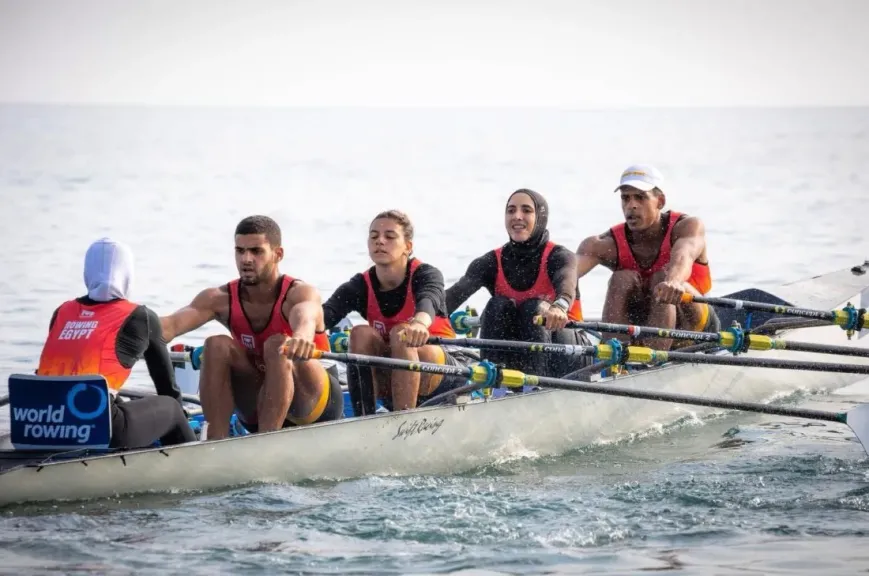 علي حسن: فخور بتحقيق أول ميدالية في تاريخ التجديف الشاطئي