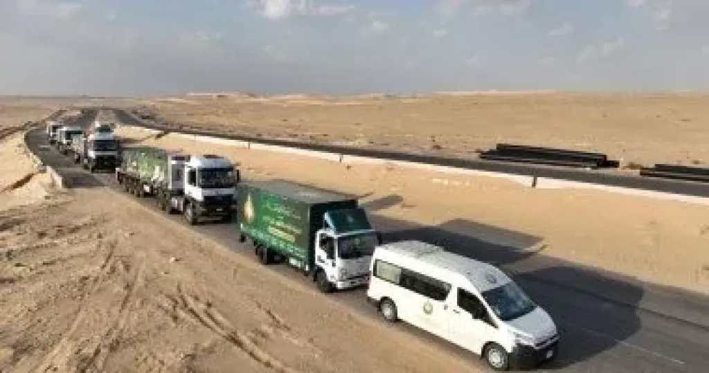 دخول قافلة بيت الزكاة والصدقات الإغاثية الـ12 إلى أهل غزة لإنقاذهم من البرد