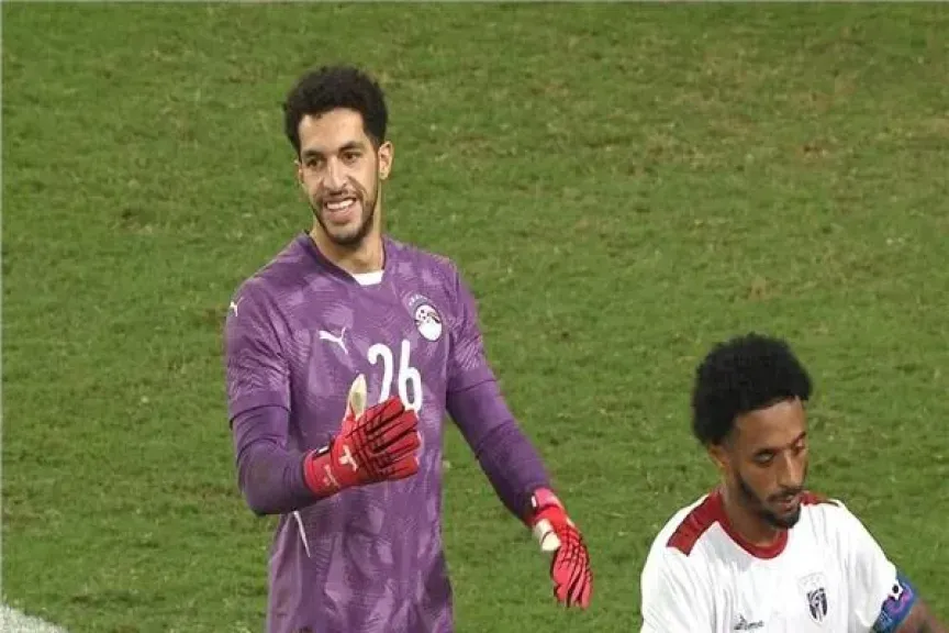 تحية لاعبي الرأس الأخضر لمصطفي شوبير بعد التألق في ركلات الترجيح