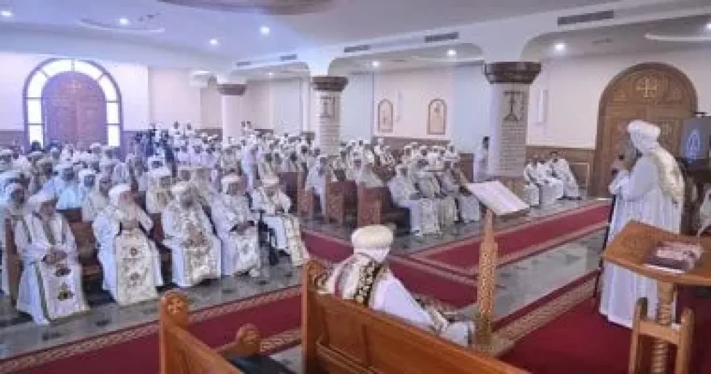 الكنيسة تقيم قداس العيد الـ 13 لتجليس البابا في كنيسة قانون الإيمان