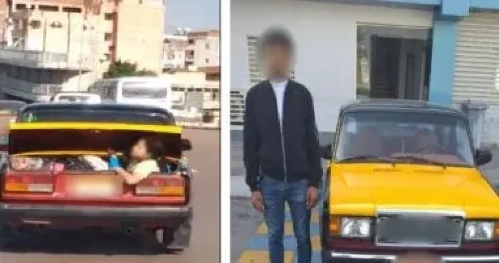 سائق يُعرّض شقيقته والمواطنين للخطر داخل صندوق سيارة أجرة بالإسكندرية