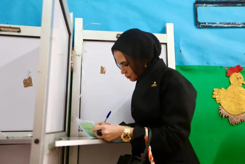 الدكتورة سحر نصر تدلي بصوتها فى انتخابات ”مجلس النواب”