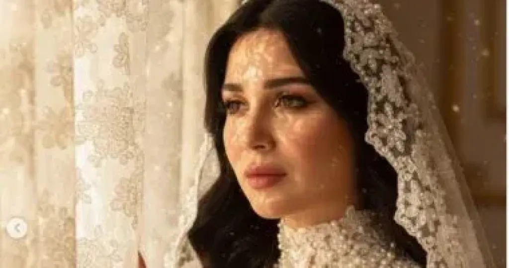 مى عز الدين بفستان الزفاف بواسطة الذكاء الاصطناعى