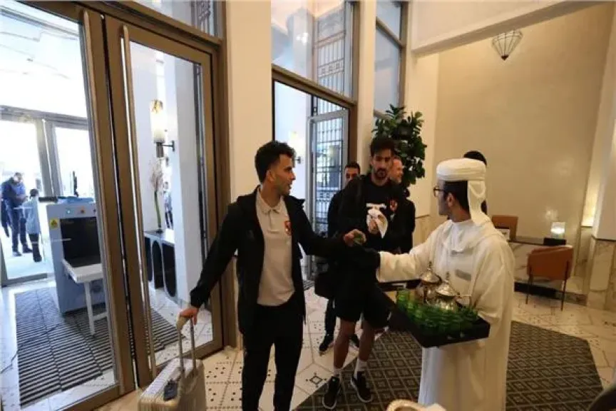 بعثة الأهلي تصل فندق الإقامة في المغرب