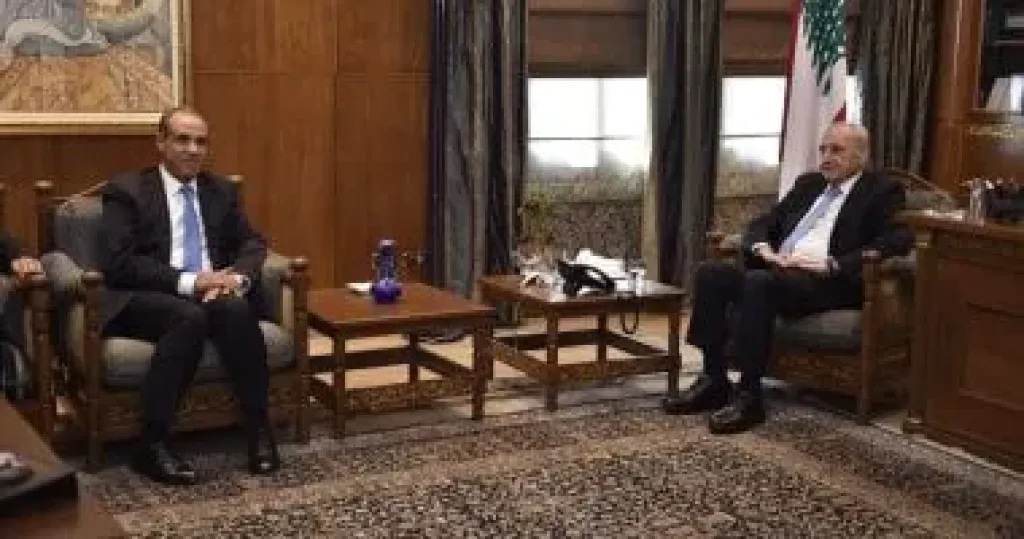 وزير الخارجية يلتقى رئيس مجلس النواب اللبنانى فى بيروت