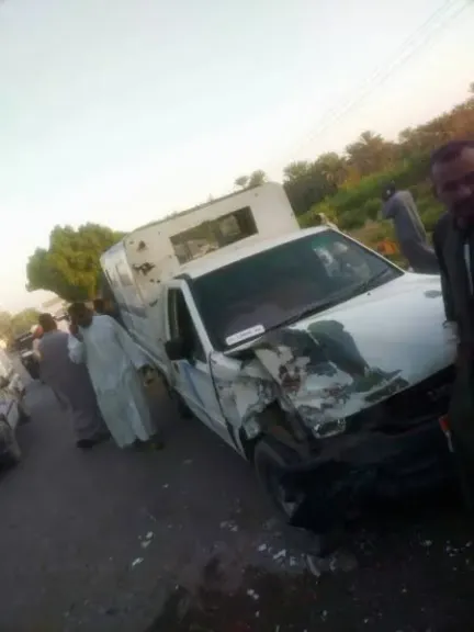 إصابة 7 طلاب في حادث تصادم سيارتين بأسوان
