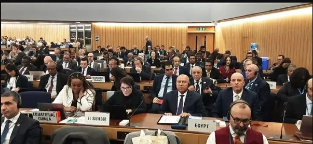 كامل الوزير يعرض رؤية مصر أمام المنظمة البحرية الدولية ويعلن الترشح للفئة ”C”