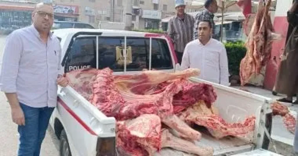 ضبط 540 كيلو لحوم غير صالحة للاستهلاك الآدمي بكفر الشيخ