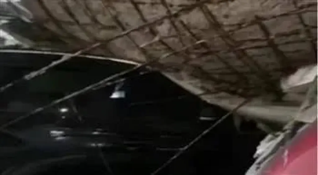 التحقيق فى انهيار سقف جراج وحدوث تلفيات بسيارة أرملة إسماعيل الليثي