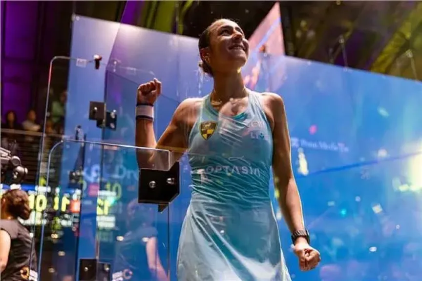 هانيا الحمامي تتأهل إلى نصف نهائي ميلووكي هونغ كونغ للإسكواش