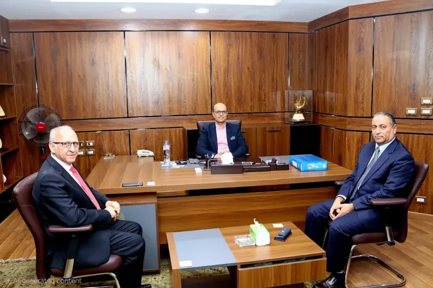 الدكتور المنشاوي يبحث سبل التعاون المشترك مع السيد أيمانويل سارير مدير شركة Carbo-solution