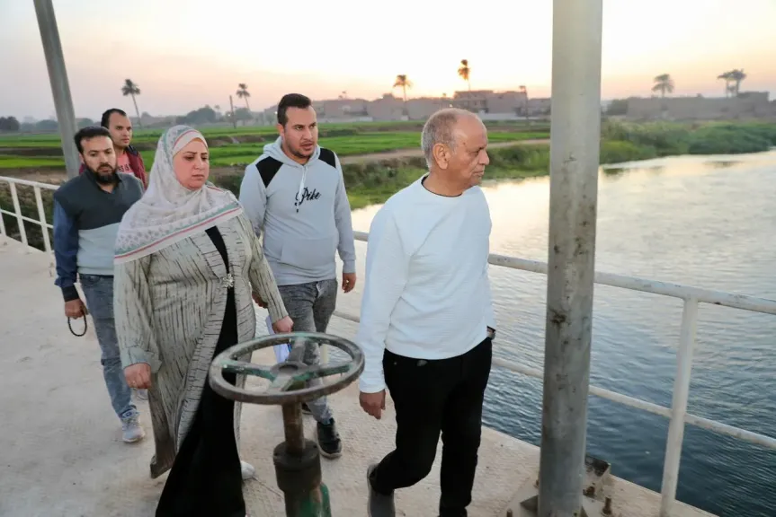 رئيس مياه أسيوط يتفقد اعمال توسعات محطة منفلوط