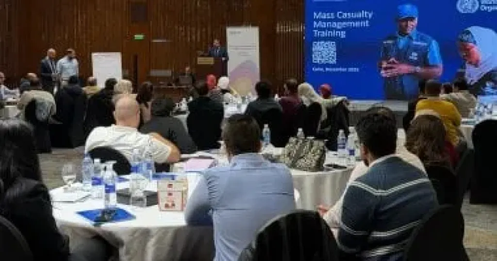 منظمة الصحة العالمية تطلق برنامجا تدريبيا فى مصر لعلاج الإصابات الجماعية