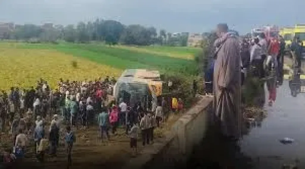 بسبب الأمطار، مصرع وإصابة 3 أشخاص في انقلاب أتوبيس بالغربية