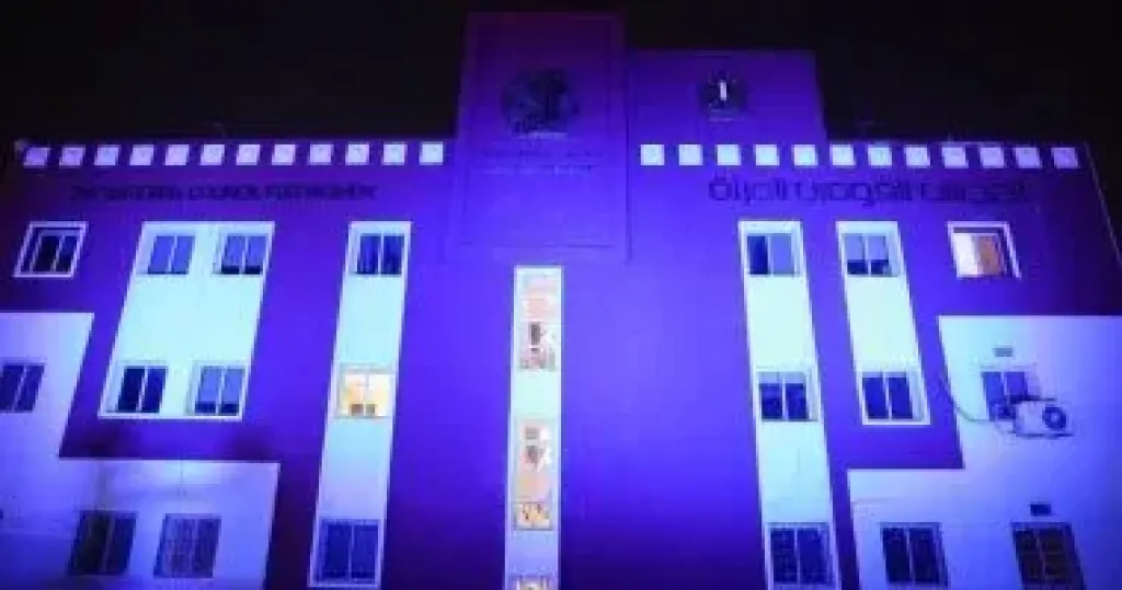 القومي للمرأة يضئ مقره الرئيسي باللون الأزرق احتفالا باليوم العالمي لحقوق الإنسان