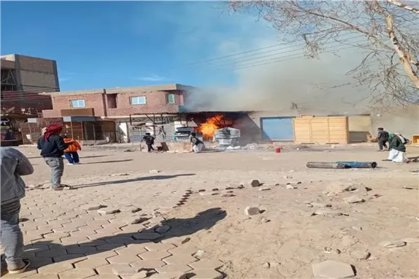 السيطرة على حريق بمخبز بلدي في نصر النوبة بأسوان