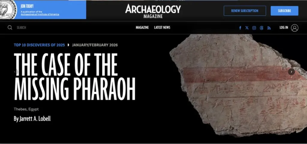 كشف مقبرة الملك تحتمس الثاني بالبر الغربي بالأقصر ضمن أهم 10 اكتشافات أثرية لعام 2025