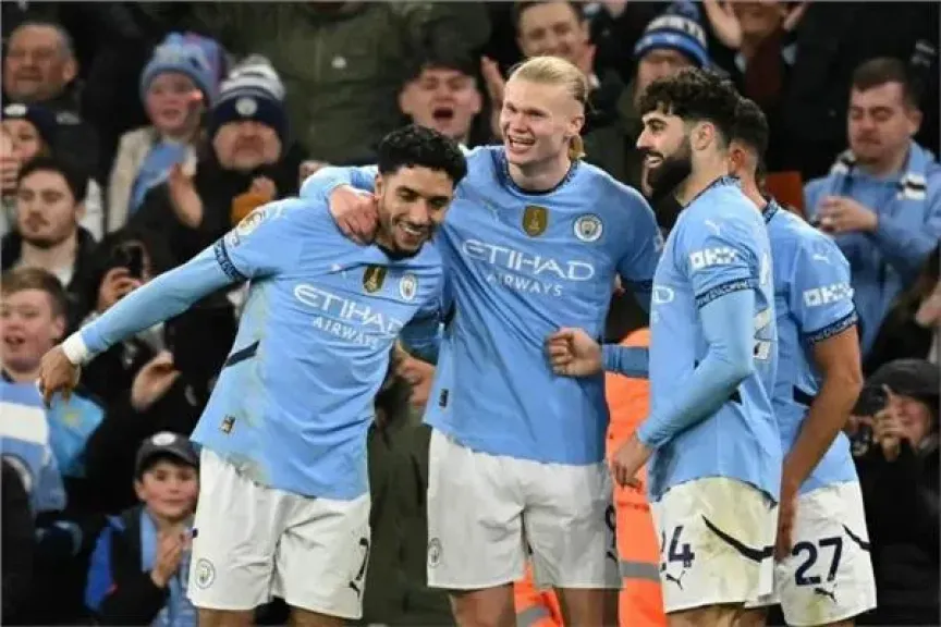 مانشستر سيتي يتقدم على وست هام في الشوط الأول