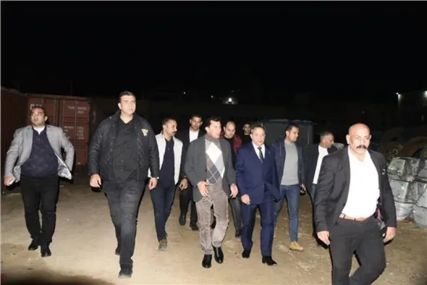 وزير الرياضة ومحافظ بورسعيد يتفقدان استاد النادي المصري الجديد