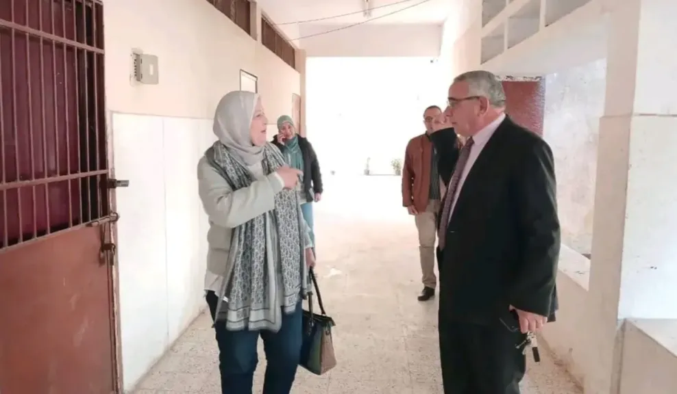 وكيل تعليم بني سويف تتفقد مدرسة ناصر الزراعية وتكرم طلاب التأسيس العسكري |صور