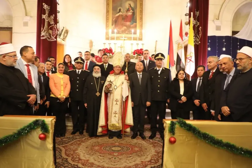 محافظ القاهرة يشهد احتفال الطائفة الأسقفية بعيد الميلاد بالزمالك