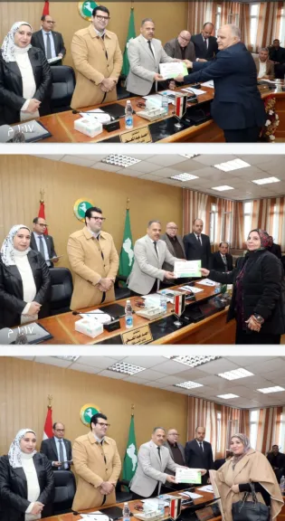 محافظ الشرقية يُهنئ رئيس الجمهورية بحلول العام الميلادي الجديد ويكرم العاملين بالجهاز الإداري