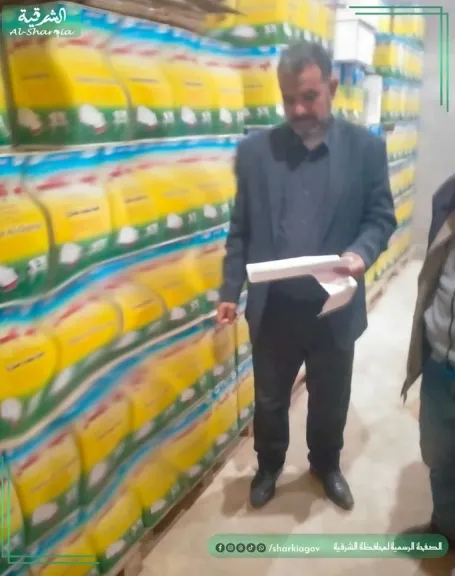 تموين الشرقية ضبط زيت سيارات و20 طن سكر و29,600طن مواد غذائية