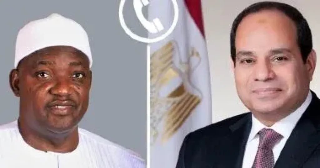 الرئيس السيسى يتلقى اتصالاً من رئيس جامبيا