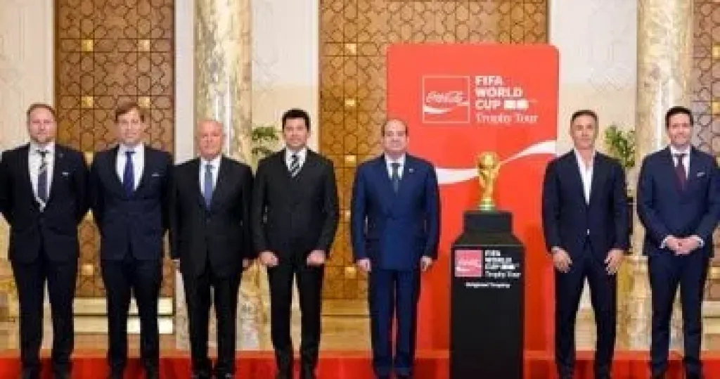 الرئيس السيسى يستقبل وفد فيفا فى إطار الجولة الترويجية لكأس العالم
