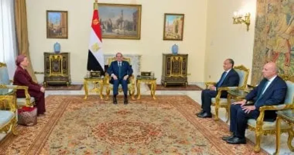 الرئيس السيسى يستقبل الأمينة التنفيذية لاتفاقية الأمم المتحدة لمكافحة التصحر