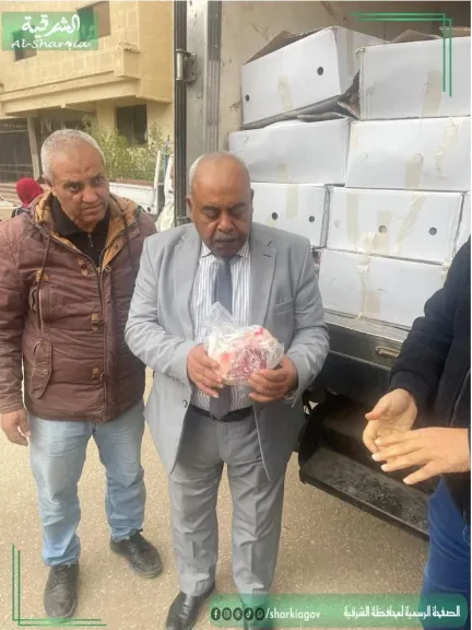 اوقاف الشرقية :تسليم ٢ طن لحوم من مشروع صكوك الإطعام