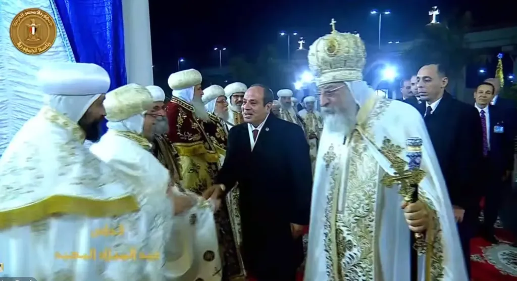 بث مباشر.. الرئيس السيسي يصل إلى كاتدرائية ”ميلاد المسيح” بالعاصمة الجديدة