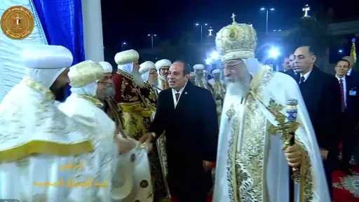 بث مباشر.. الرئيس السيسي يصل إلى كاتدرائية ”ميلاد المسيح” بالعاصمة الجديدة